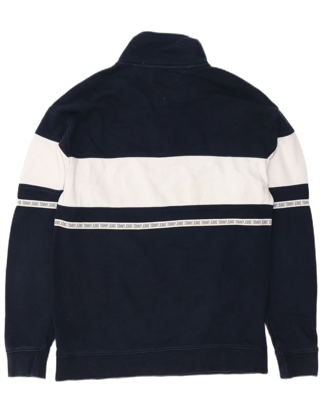 Мужской свитшот с рисунком Tommy Hilfiger, маленький темно-синий с цветными блоками