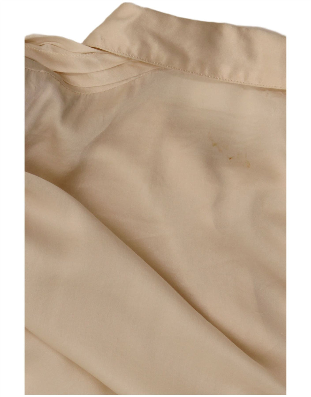 Винтажная женская блузка-рубашка IT 46, большая, бежевая, шелковая