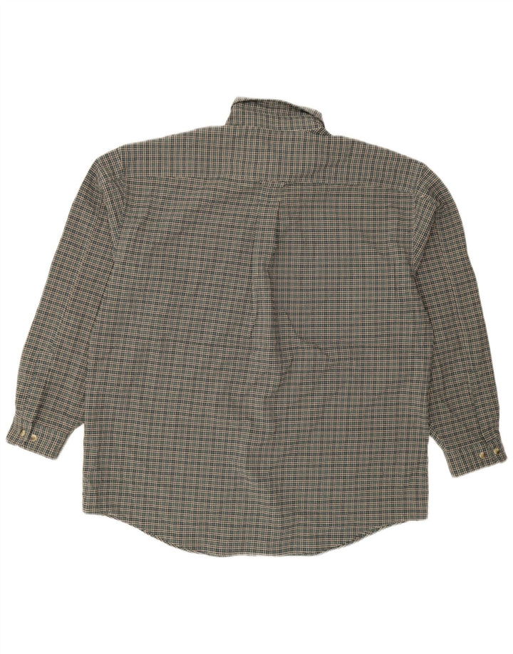 Мужская фланелевая рубашка L.L.Bean XL, полиэстер в зеленую клетку