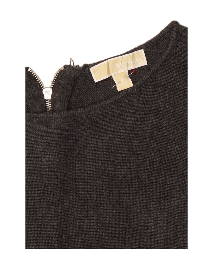 MICHAEL KORS Womens Boat Neck Jumper Sweater UK 14 Medium Grey Vintage Michael Kors and Second-Hand Michael Kors from Messina Hembry 