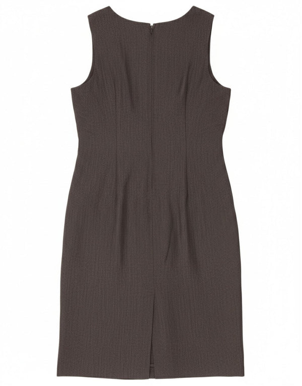Винтажное женское платье-футляр без рукавов UK 12, средний серый цвет