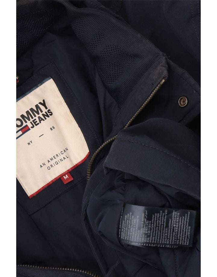 Tommy Hilfiger Мужская ветровка с капюшоном UK 38 Medium Navy Blue
