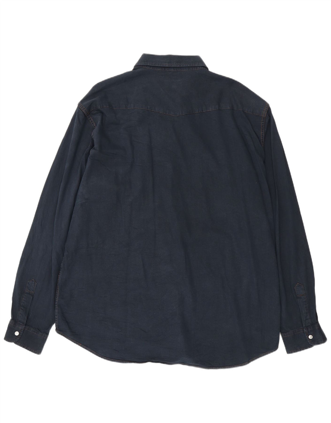 CARRERA Мужская джинсовая рубашка 2XL Темно-синяя, хлопок
