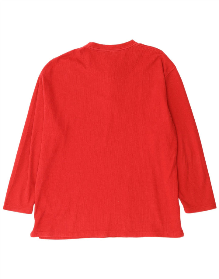 IZOD Мужская одежда для сна с длинным рукавом XL, красный хлопок