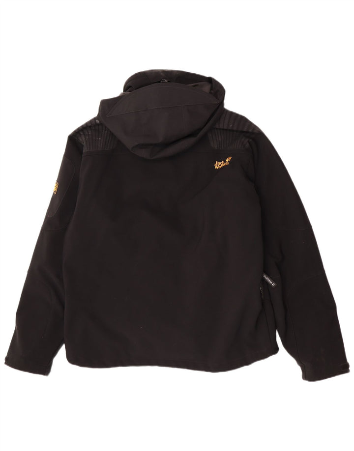 Мужская ветровка Jack Wolfskin с капюшоном, Великобритания, 40/42, большой черный полиэстер