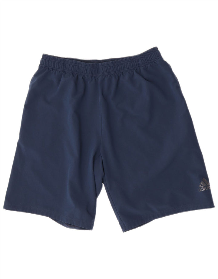Мужские спортивные шорты Adidas Climalite, большие темно-синие, полиэстер