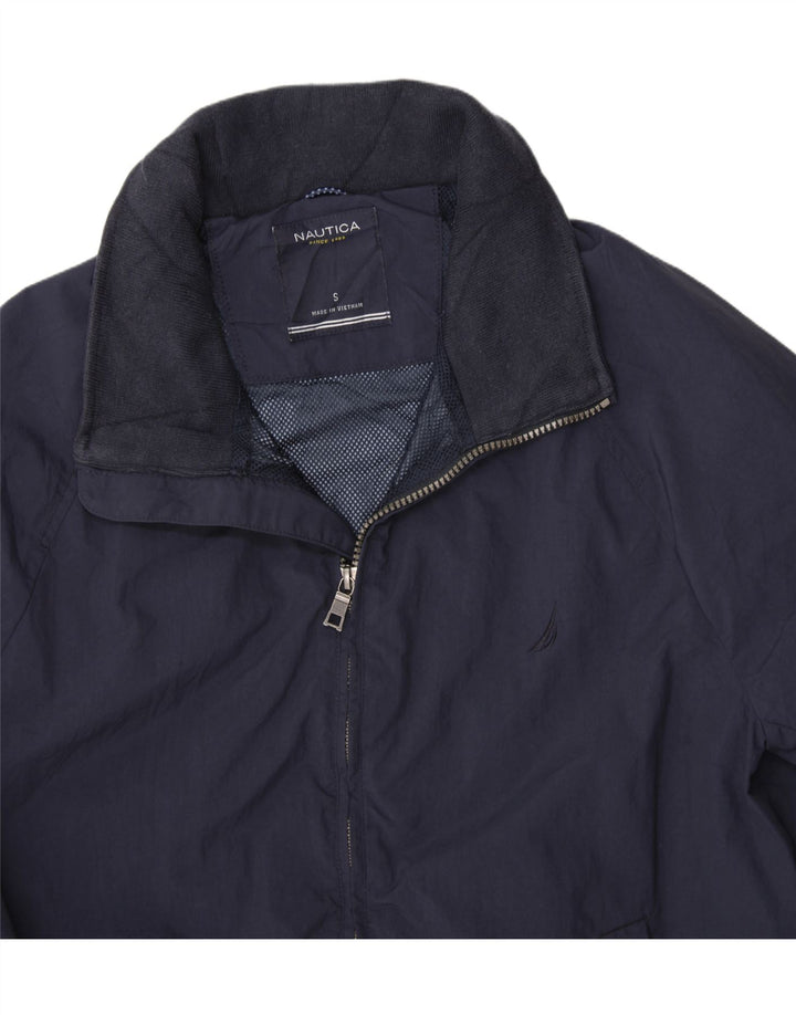 NAUTICA Mens Bomber Jacket UK 36 Small Navy Blue Nylon Vintage Nautica and Second-Hand Nautica from Messina Hembry 