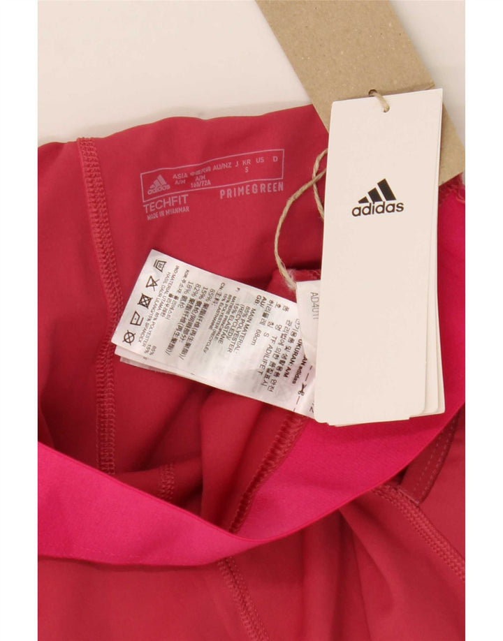 Женские леггинсы Adidas с рисунком UK 8, маленькие розовые из полиэстера