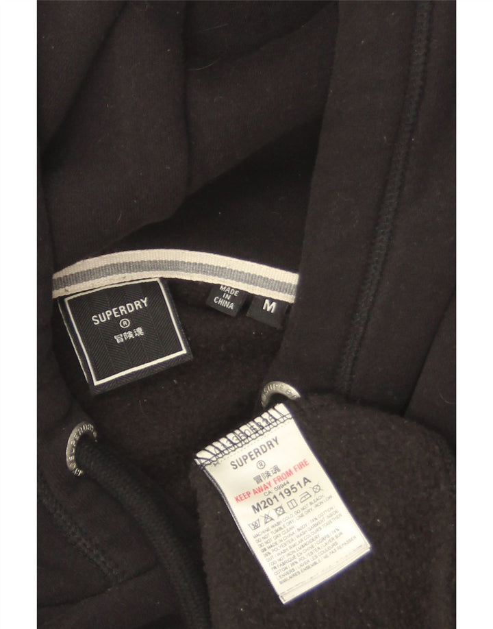 SUPERDRY Мужской джемпер с капюшоном, средний черный, хлопок
