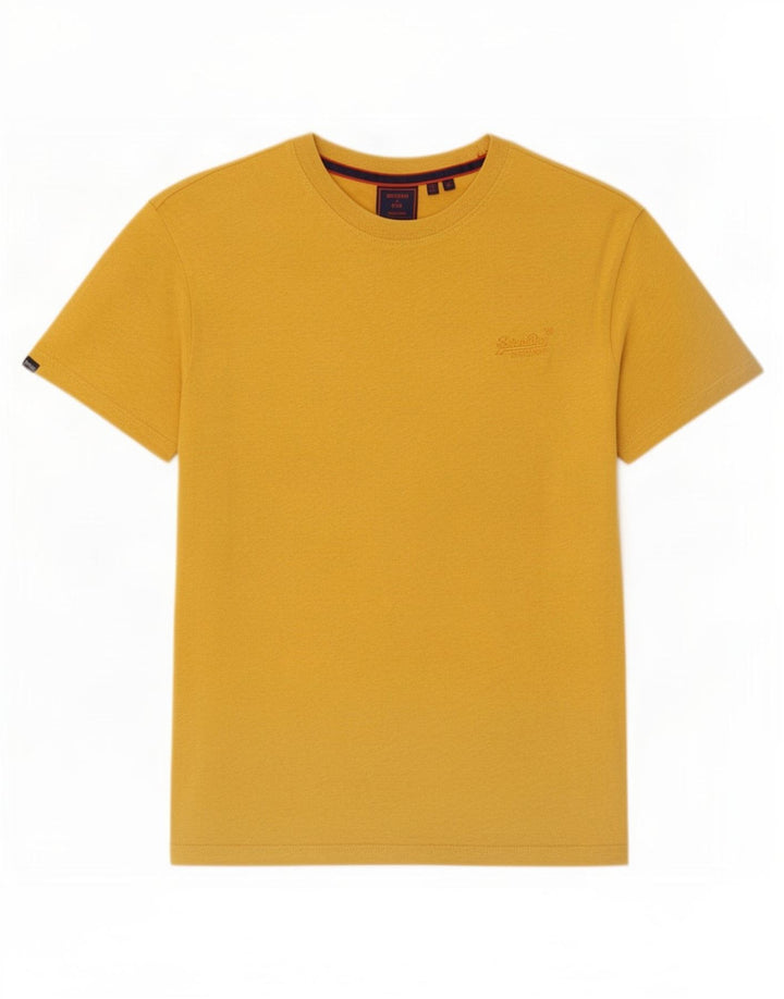 Superdry Мужская футболка из хлопка среднего желтого цвета