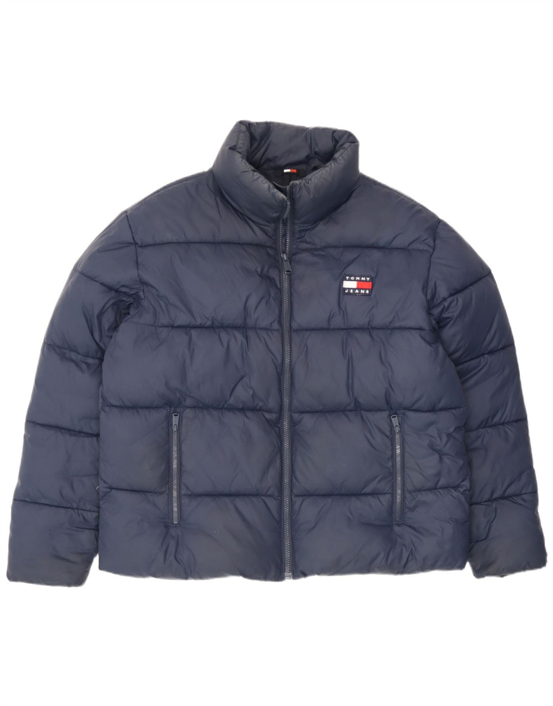 Женская стеганая куртка Tommy Hilfiger UK 14, средний темно-синий, полиамид