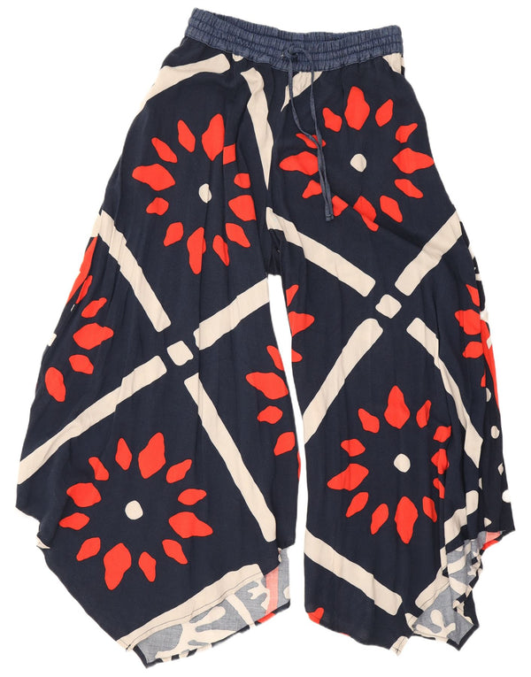 Женские капри Desigual с графическим рисунком W26 L18 Темно-синие с цветочным принтом