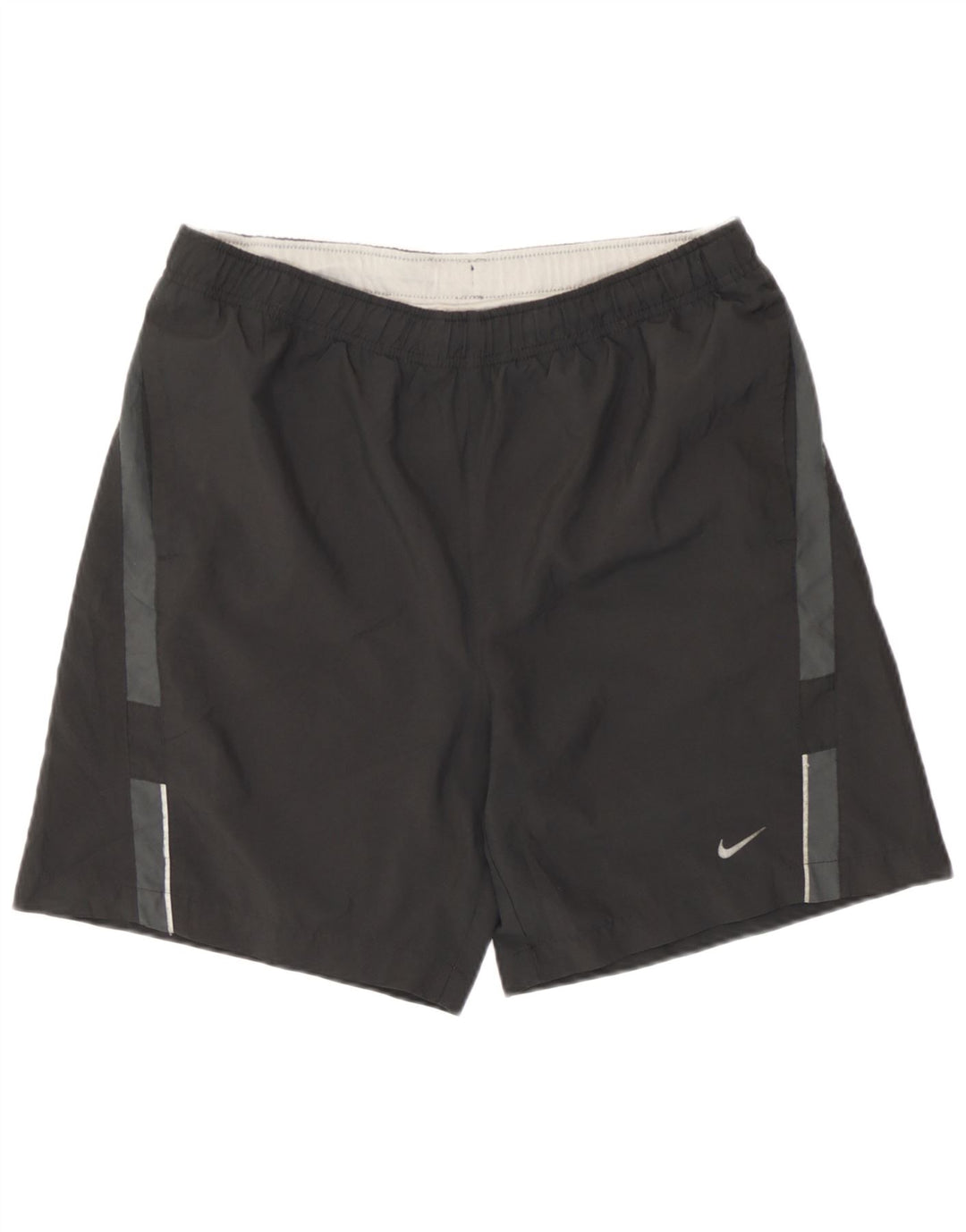 Мужские спортивные шорты Nike среднего размера, черные с цветными блоками, полиэстер, спортивные