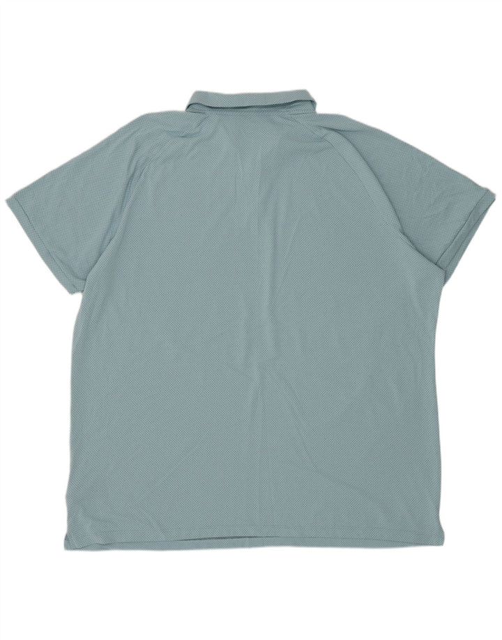 Мужская рубашка-поло NIKE 2XL, полиэстер в синюю полоску