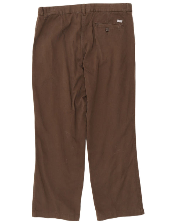 Мужские прямые брюки чинос Marks & Spencer Blue Harbour W36 L29 коричневые