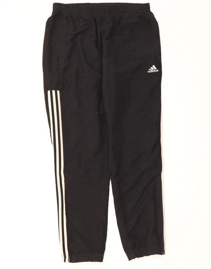 Adidas Мужские спортивные брюки Джоггеры Средний черный полиэстер с цветными блоками