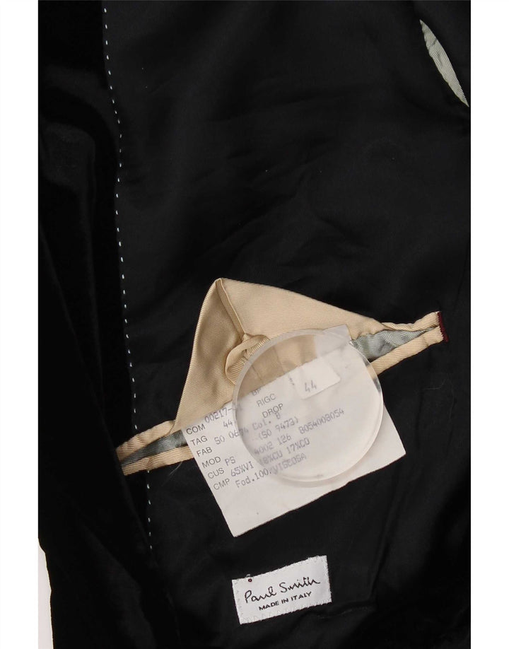 Мужской велюровый пиджак Paul Smith с 2 пуговицами UK 44 2XL, черная вискоза