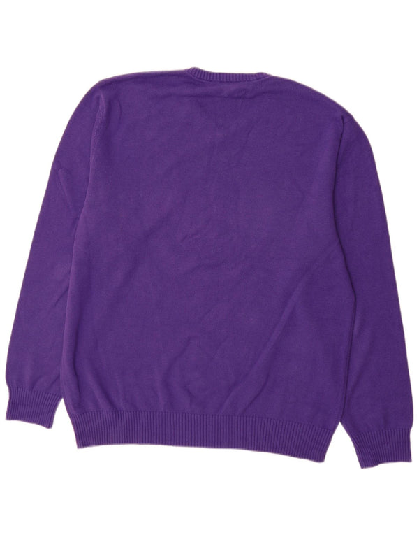 Crew Clothing Мужской джемпер с v-образным вырезом, свитер XL, фиолетовый хлопок