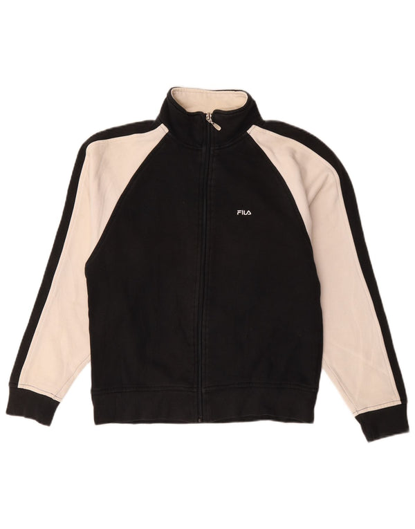 Fila Женский спортивный костюм оверсайз, верхняя куртка UK 10, маленький черный цветной блок
