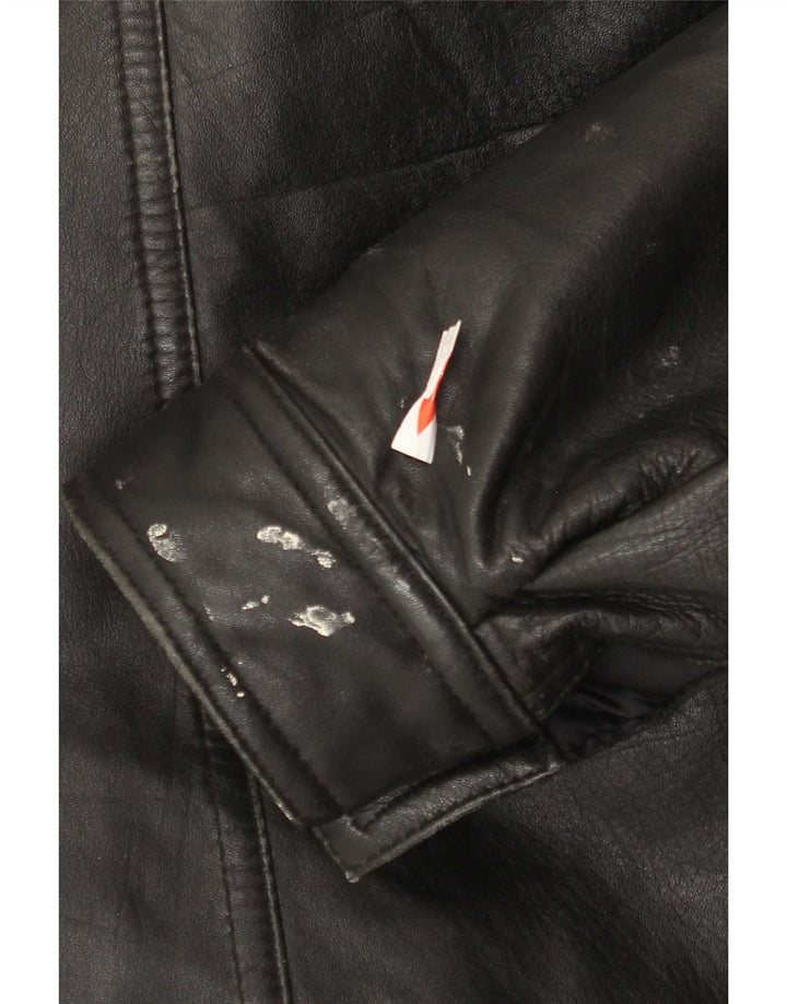 Винтажная мужская кожаная куртка IT 48 Medium Black