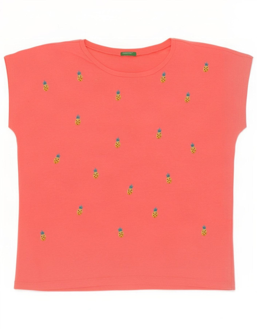 Женская футболка с рисунком Benetton Top UK 14 Medium Pink