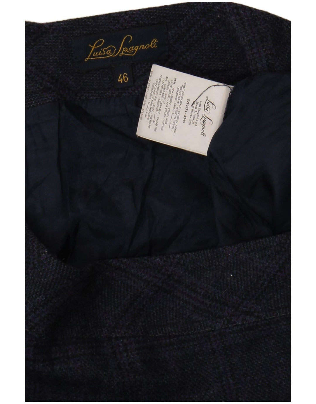 Женская юбка-карандаш Luisa Spagnoli IT 46 Large W36 Темно-синяя клетка