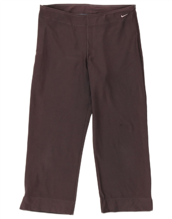 Женские спортивные брюки-капри NIKE Dri Fit, Великобритания, 12/14, большие серые, хлопковые