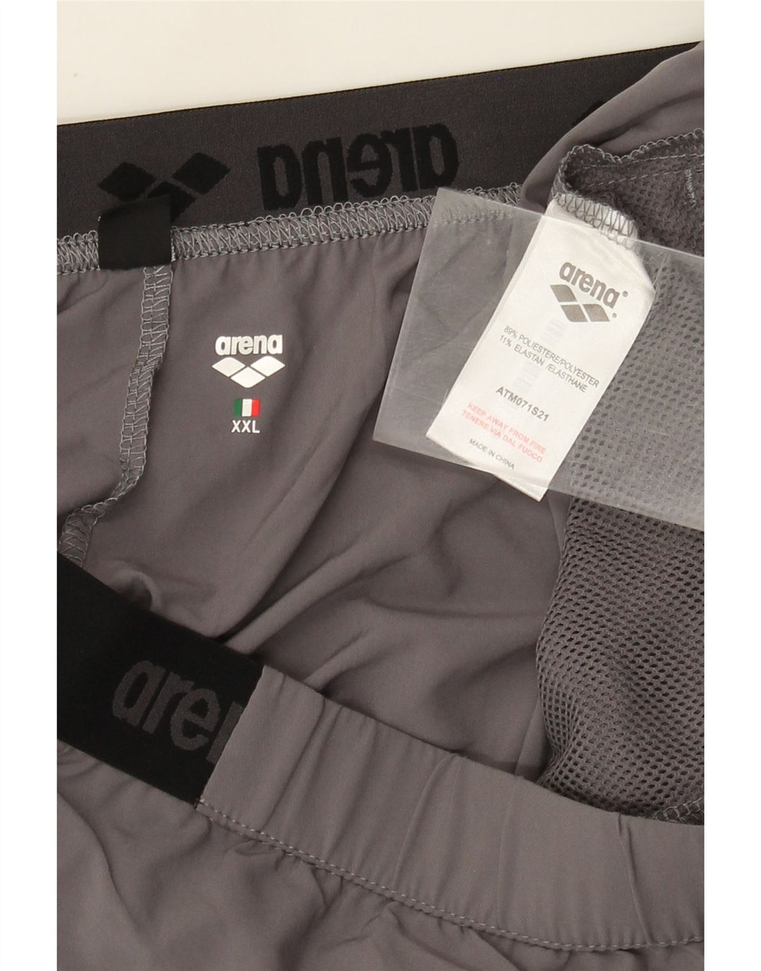 Мужские спортивные шорты Arena 2XL, серые, полиэстер