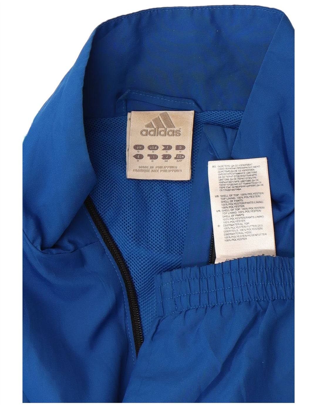 Мужской спортивный костюм Adidas, верхняя куртка, маленький синий полиэстер