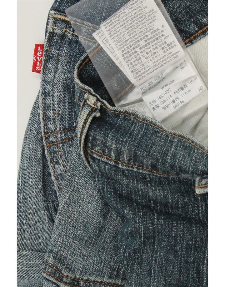 Мужские зауженные джинсы Levi's W40 L34 синие, хлопок
