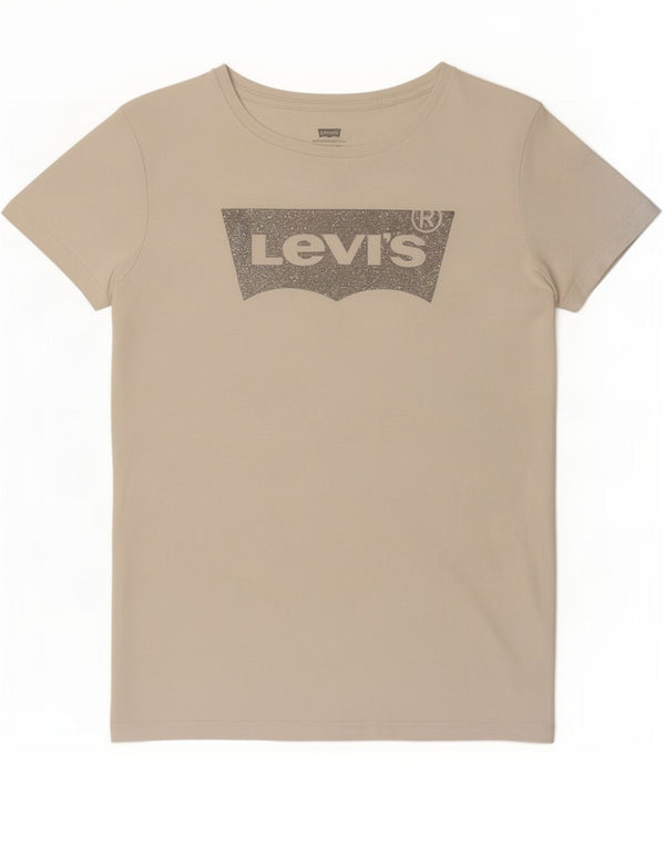 Женская футболка с рисунком Levi's Top UK 14, большая белая
