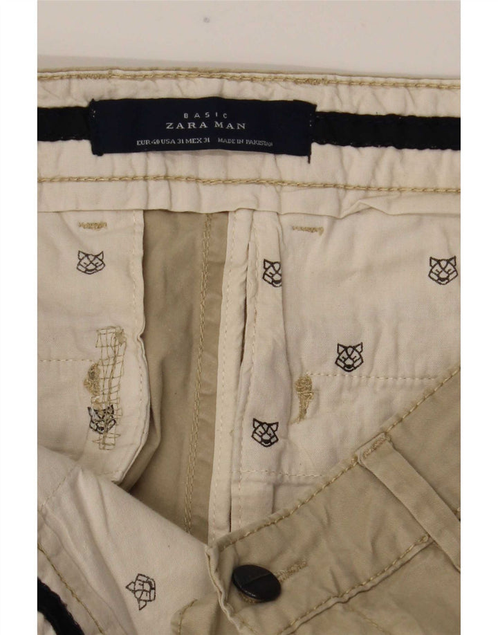 Мужские брюки-чиносы Zara EU 40 Medium W34 L32 Бежевые