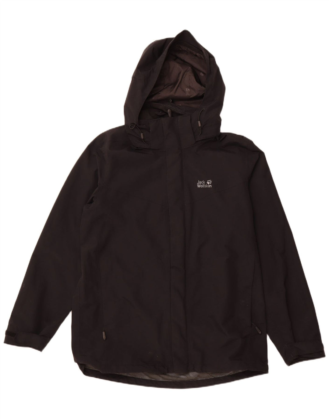 Мужская дождевик с капюшоном JACK WOLFSKIN UK 42, большой черный полиамид