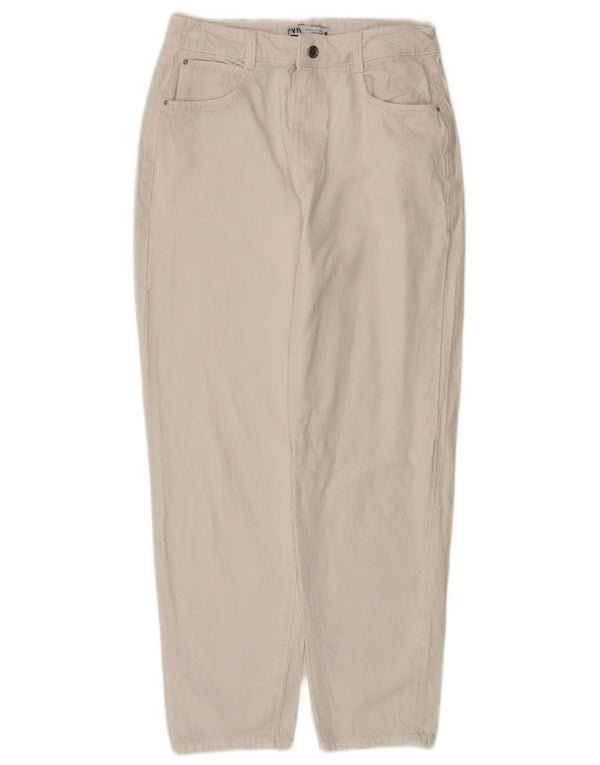 Женские зауженные джинсы с высокой талией Zara EU 40 Medium W30 L27, белые