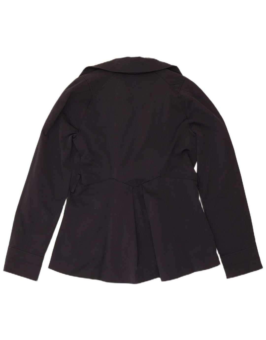 Женское полупальто ZARA UK 12, средний темно-синий, хлопок