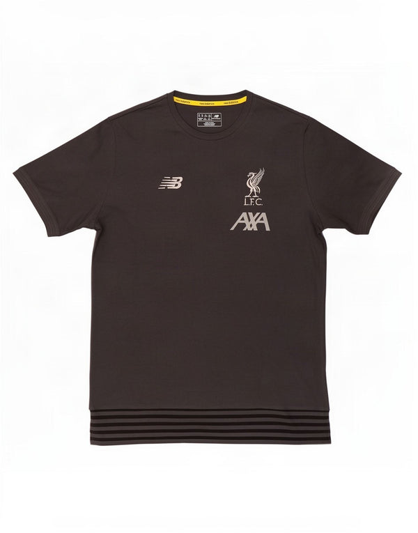 Мужская футболка с рисунком New Balance Liverpool, топ XL, серый хлопок