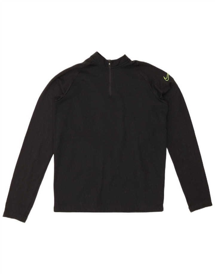 Пуловер с графическим принтом NIKE для мальчиков, спортивный костюм, топ 13–14 лет, размер XL, черный