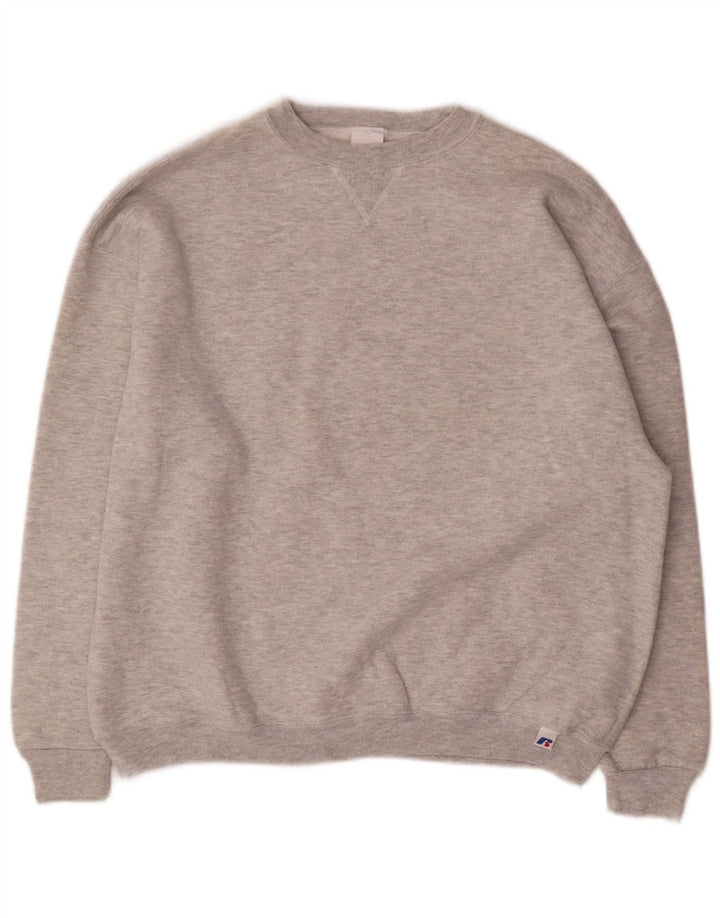 Свитшот Russell Athletic для мальчиков, джемпер, 15–16 лет, XL, серый хлопок с крапинками