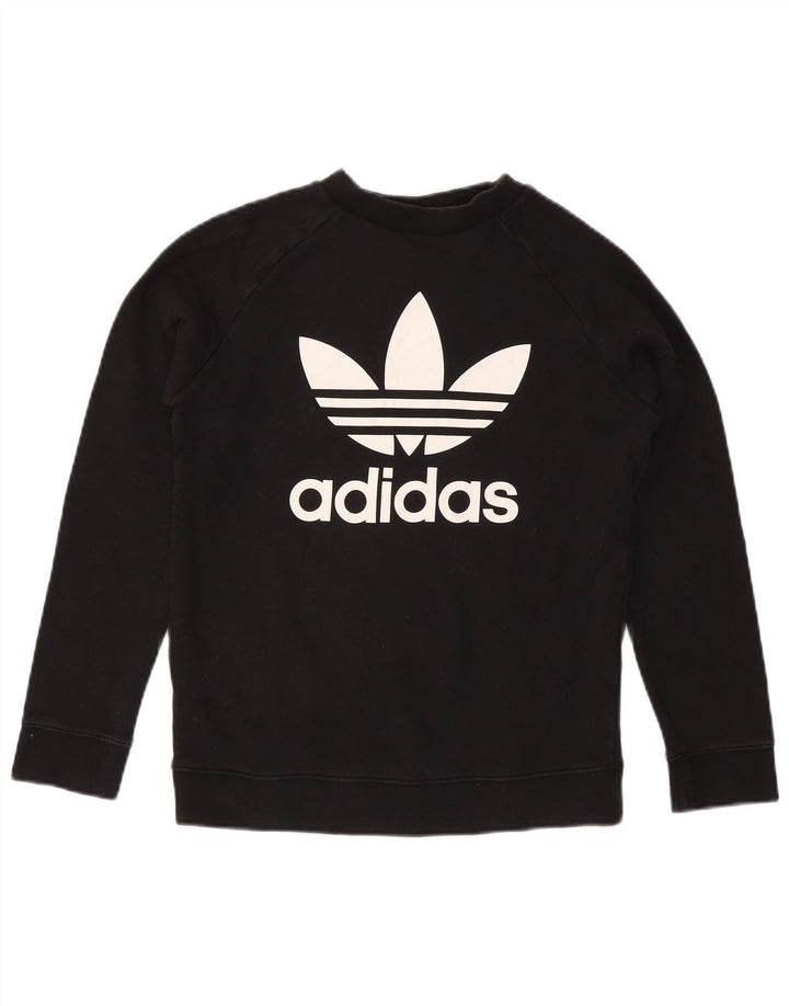 Женский свитер с рисунком Adidas UK 12, средний черный