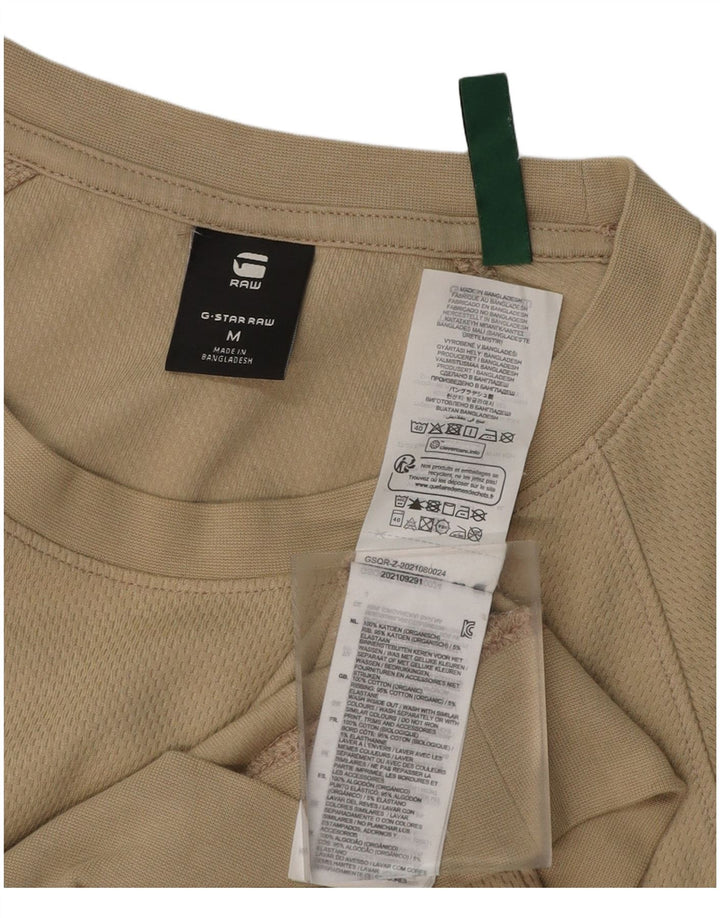 Мужской свитшот G-STAR, джемпер среднего бежевого цвета, хлопок