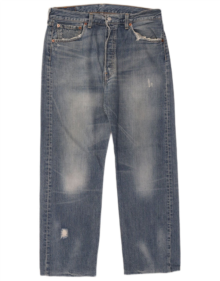 Мужские прямые джинсы Levi's 501 W34 L27, синий хлопок