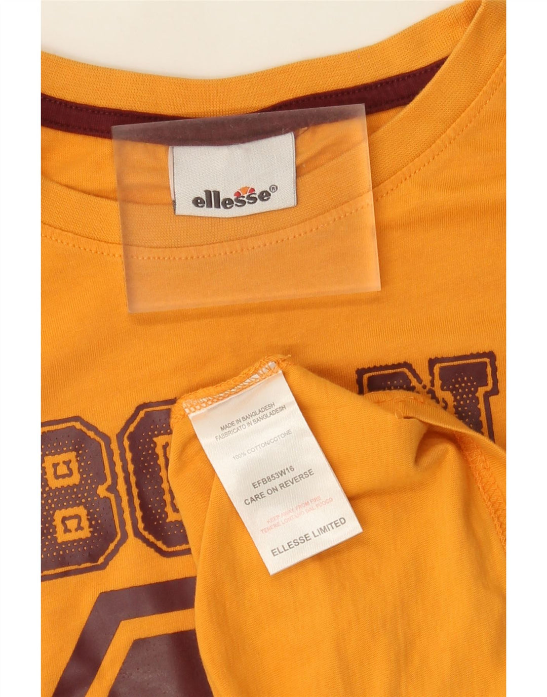 Мужская футболка Ellesse с рисунком, маленькая, желтая, хлопковая