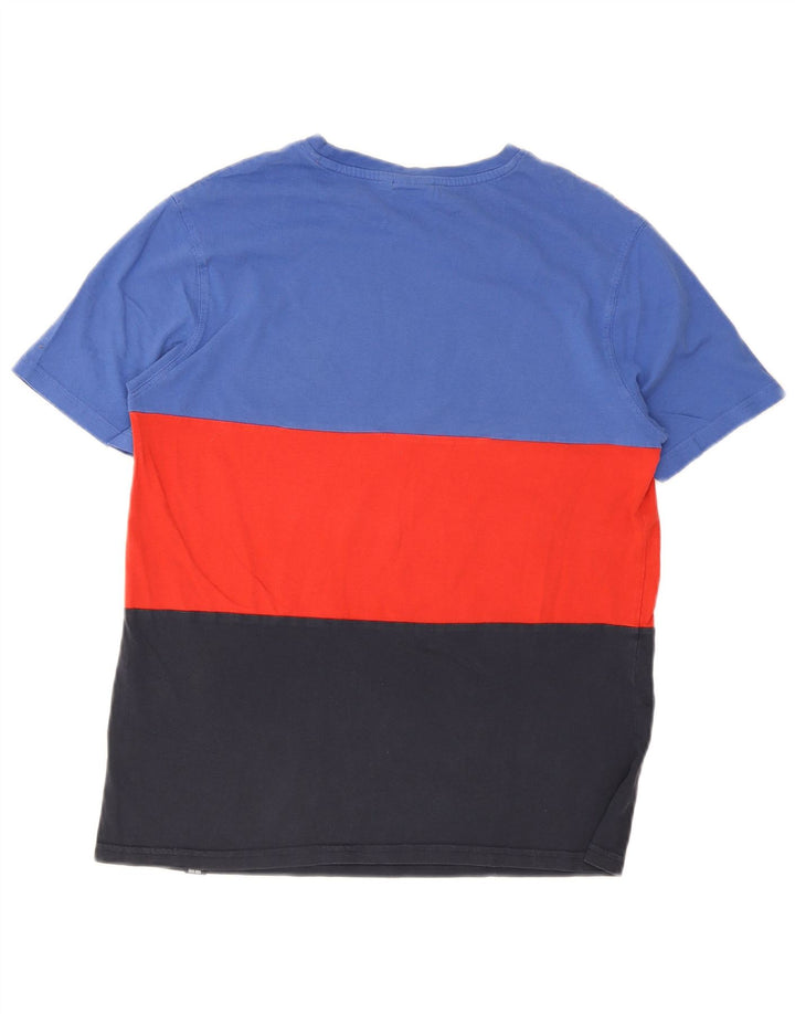 Мужская футболка Ellesse с графическим рисунком, маленький разноцветный хлопок с цветными блоками