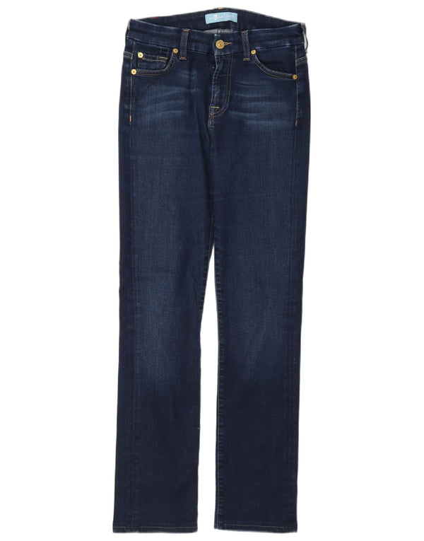Женские узкие джинсы 7 For All Mankind W26 L29, темно-синий, хлопок