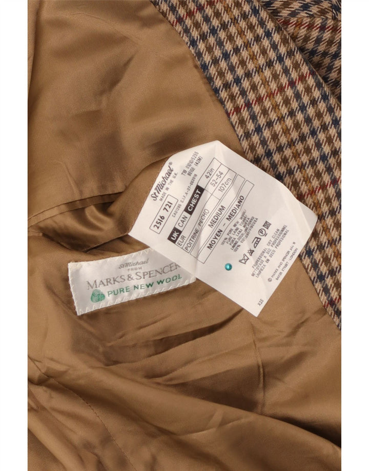 Мужской пиджак Marks & Spencer St. Michael UK 42, большой коричневый
