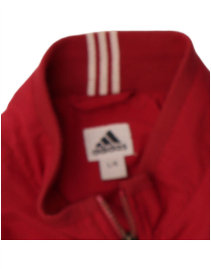 ADIDAS Mens Climashell Tracksuit Top Jacket Large Red Polyester