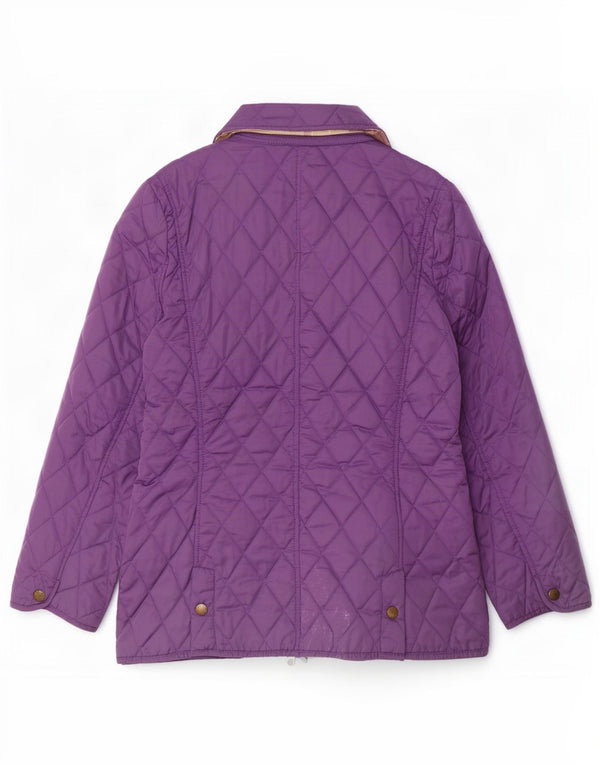 Женская стеганая куртка Barbour UK 12, средний фиолетовый полиэстер
