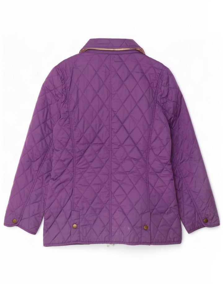 Женская стеганая куртка Barbour UK 12, средний фиолетовый полиэстер