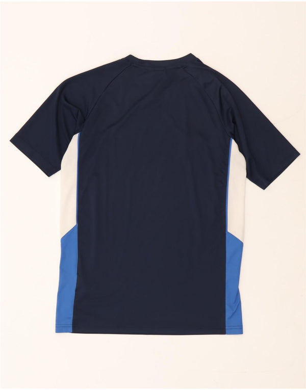 Футболка Nike Dri Fit для мальчиков, топ 13–14 лет, XL, темно-синий с цветными блоками