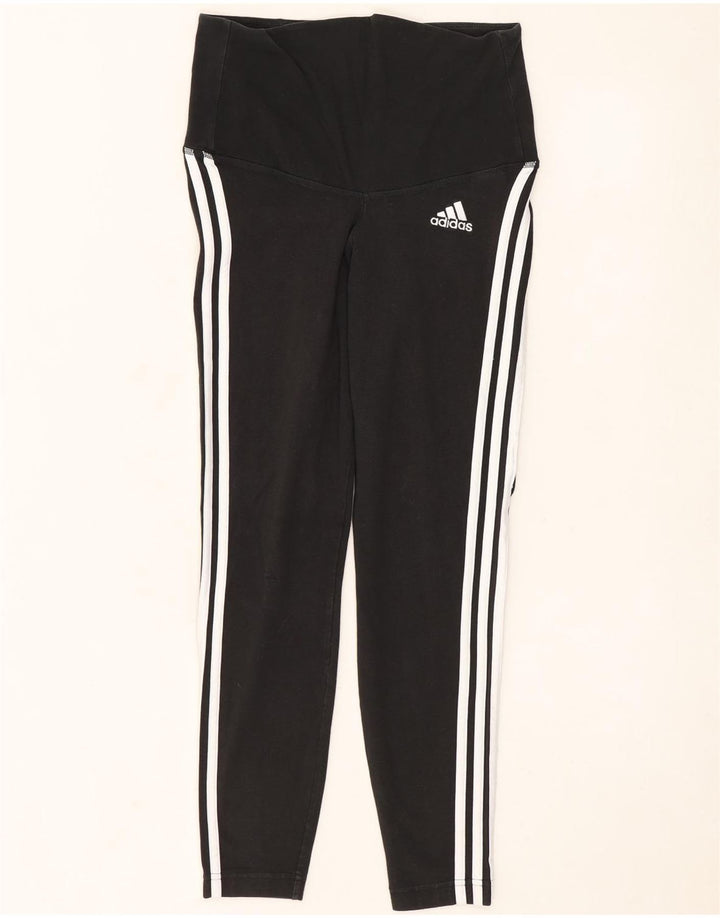 Женские леггинсы Adidas UK 12/14, средний черный хлопок, черный